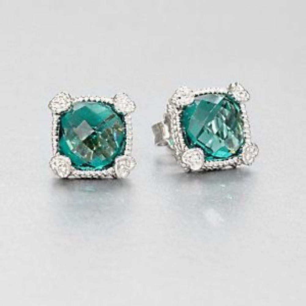 NWOT Judith Ripka La-Petite Green Quartz 18K 925